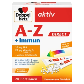 Abbildung der Produktverpackung Doppelherz aktiv A-Z DIRECT Frontansicht